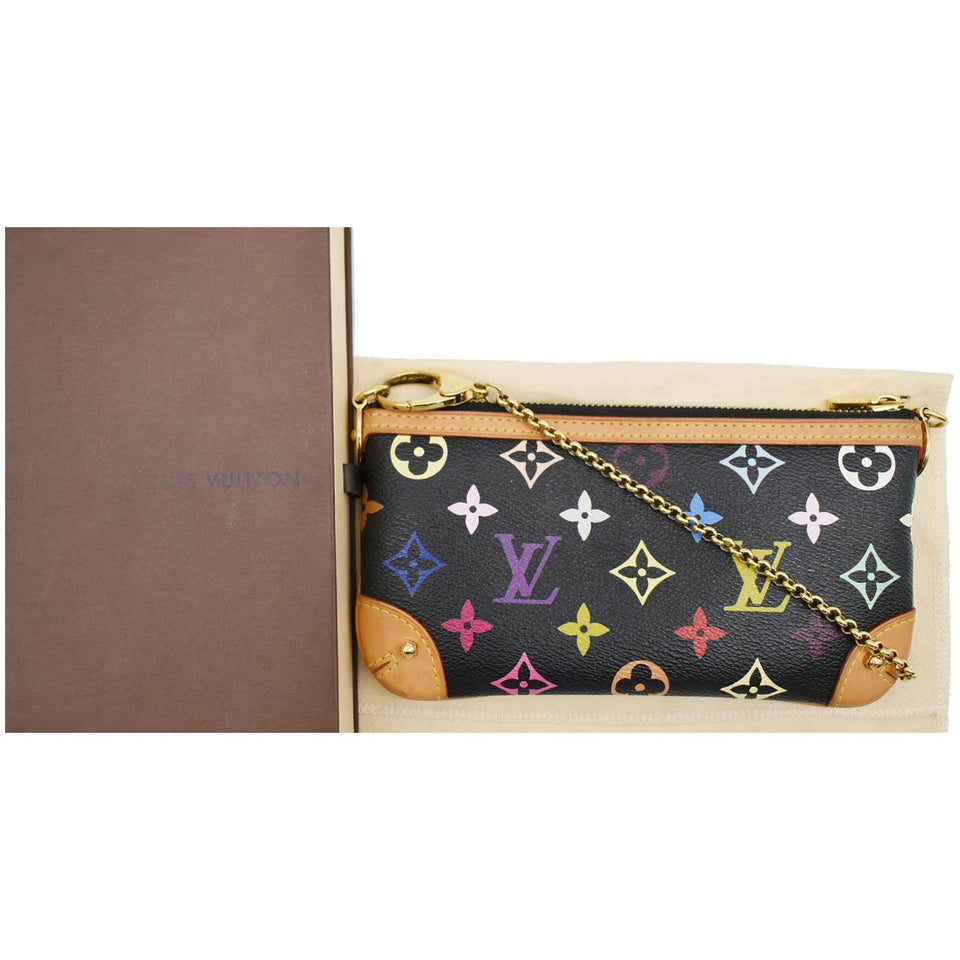 Louis Vuitton Milla MM Monogram Pochette Clutch Bag Multicolor