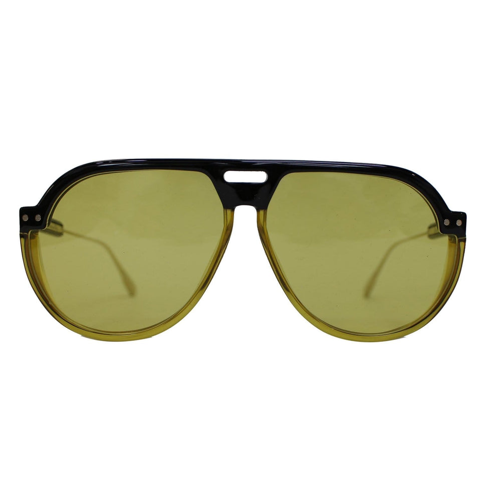 Christian Dior DiorCLUB3S-071C Black Yellow Sunglasses Yellow Lens