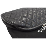 Chanel Timeless Caviar Quilted Leather Clutch Black