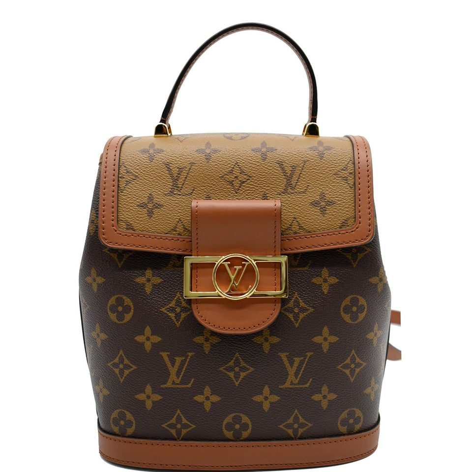 Louis Vuitton Dauphine PM Monogram Reverse Canvas Backpack Brown