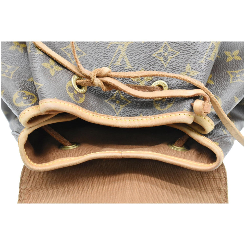 Louis Vuitton Montsouris GM Monogram Canvas Backpack Bag Brown