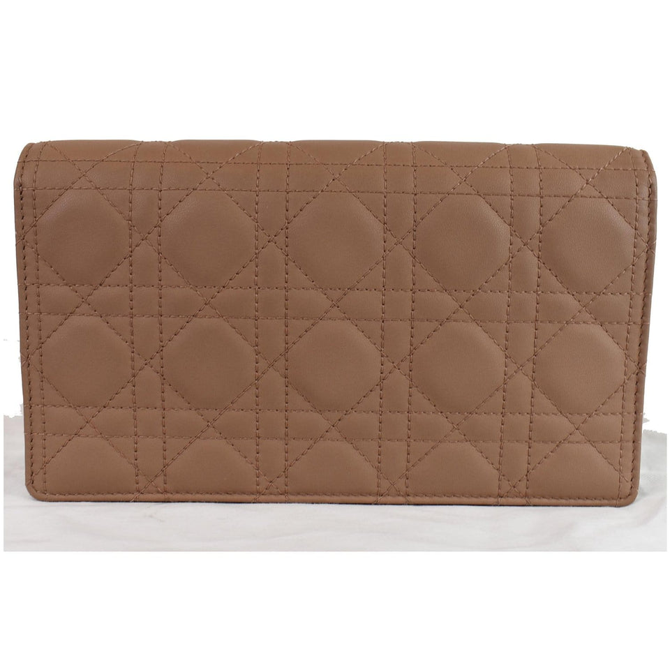 Christian Dior The Lady Dior Calfskin Chain Pouch Bag Blush Ultramatte
