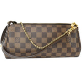 Louis Vuitton Eva Pochette Damier Ebene Clutch Crossbody Bag Brown
