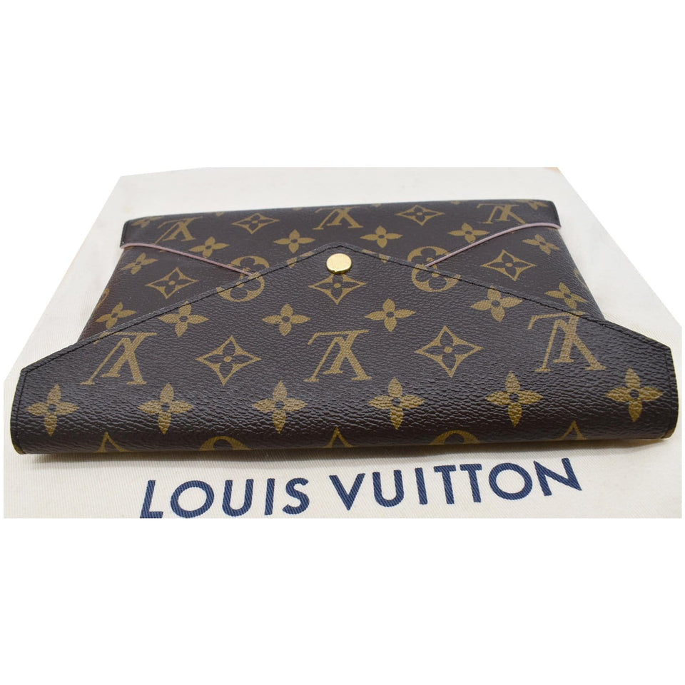 Louis Vuitton Kirigami Pochette Large Monogram Canvas Clutch Brown