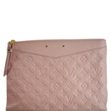 Louis Vuitton Daily Pouch Monogram Empreinte Leather Clutch Rose Poudre