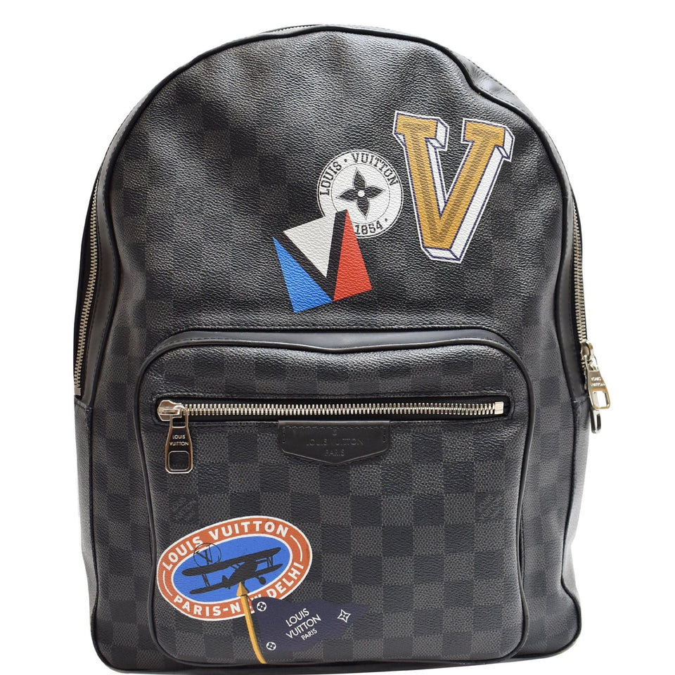 Louis Vuitton League Josh Damier Graphite Backpack Bag Black