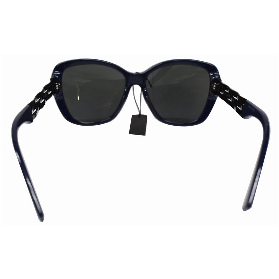 Christian Dior DiorRIBBON 1NF S5X8A Women Black Blue Sunglasses Grey Lens