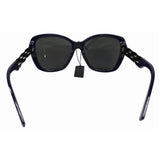 Christian Dior DiorRIBBON 1NF S5X8A Women Black Blue Sunglasses Grey Lens