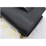 Christian Dior J'ADior Medium Calfskin Leather Flap Shoulder Bag Black
