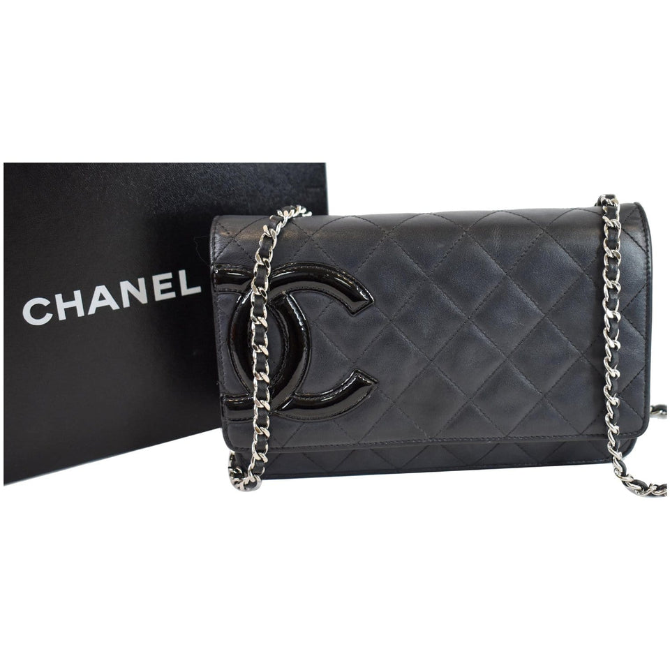 Chanel Cambon Ligne Quilted Leather WOC Clutch Bag Black- Sold
