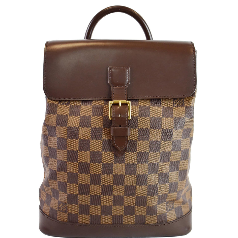 Louis Vuitton Soho Damier Ebene Backpack Bag Brown