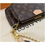 Louis Vuitton Multi Chain Pochette Accessories Clutch Bag Brown