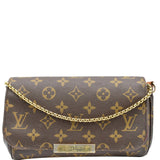 Louis Vuitton Favorite PM Monogram Canvas Clutch Bag Brown