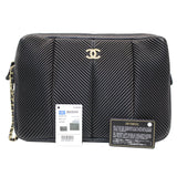 Chanel Large CC Zip Chain Lambskin Leather Wristlet Clutch Black - 20% OFF