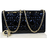 Christian Dior Lady Dior Croisiere Cannage Lambskin Chain Wallet Black