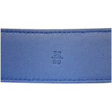 Prada Round Logo Blue Saffiano Leather Belt Size 40