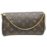 Louis Vuitton Favorite PM Monogram Canvas Clutch Bag Brown