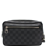 Louis Vuitton Alpha Damier Graphite Canvas Pouch Clutch Bag Black