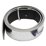Louis Vuitton LV Initiales Mirror Reversible Monogram Belt Metallic Silver