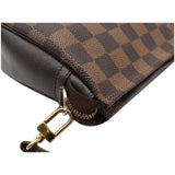 Louis Vuitton Trousse Damier Ebene Makeup Pochette Clutch Bag Brown