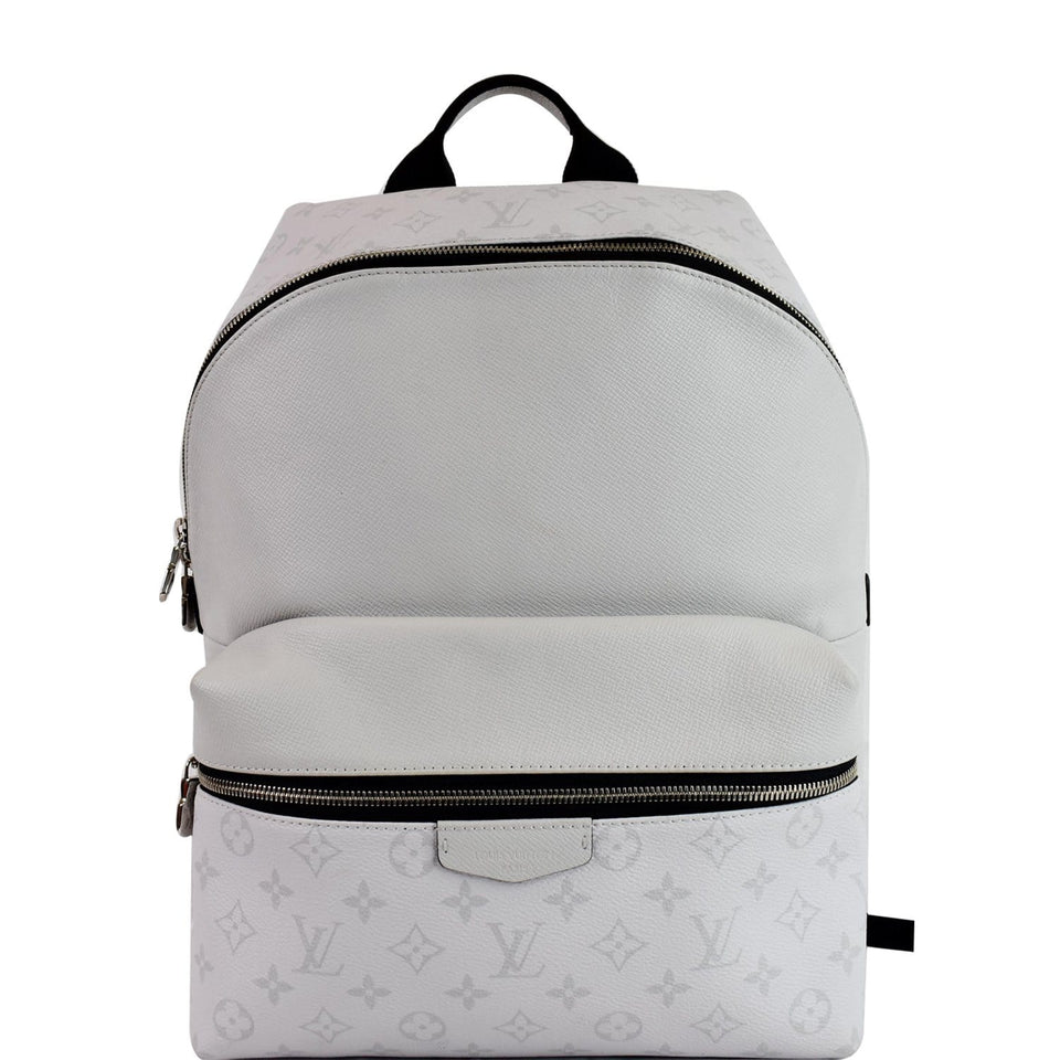Louis Vuitton Discovery PM Taiga Monogram Leather Backpack White