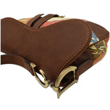 Christian Dior Impression Kilim Tapestry Canvas Saddle Bag Brown