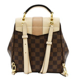 Louis Vuitton Clapton Damier Ebene Backpack Bag Creme Beige