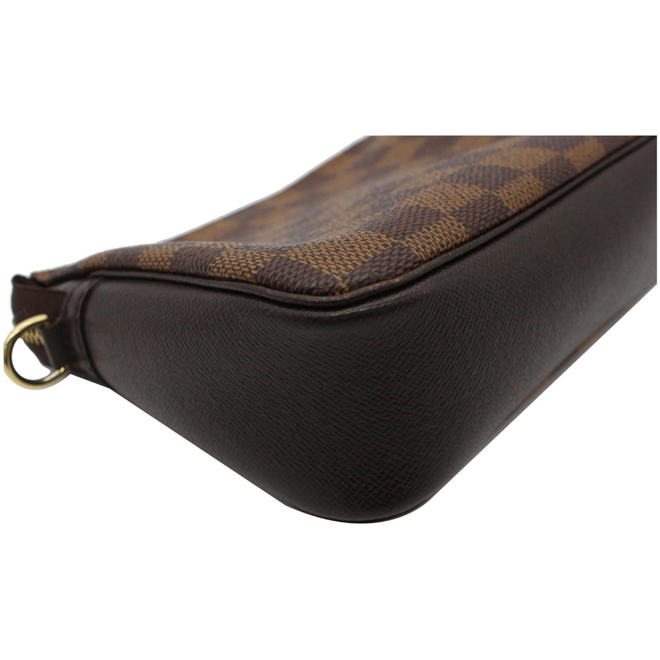 Louis Vuitton Trousse Damier Ebene Makeup Pochette Clutch Bag Brown