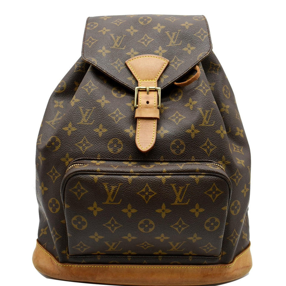 Louis Vuitton Montsouris GM Monogram Canvas Backpack Bag Brown