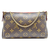 Louis Vuitton Pallas Monogram Canvas Clutch Crossbody Bag Cherry