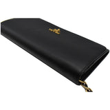 Prada Saffiano Leather Wallet on Chain Clutch Crossbody Bag Black