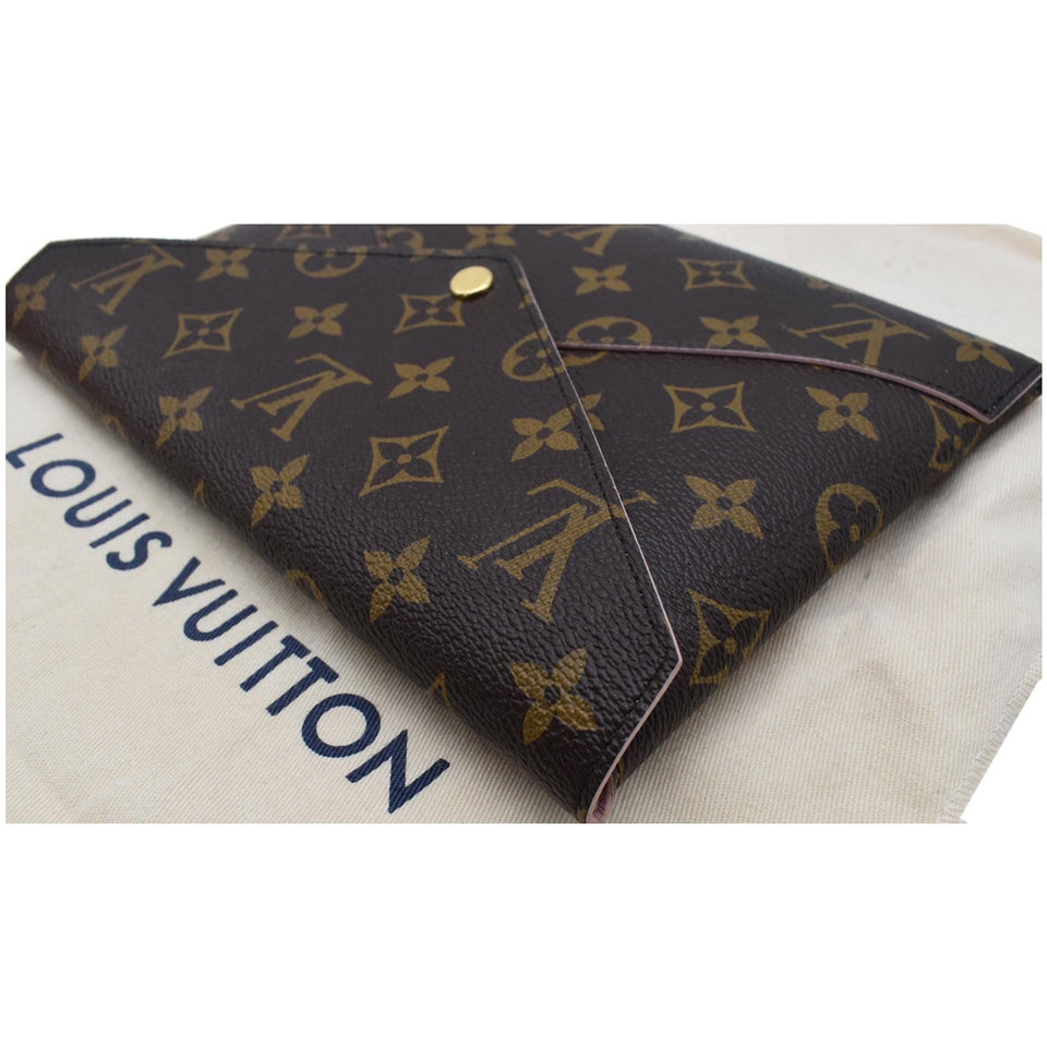 Louis Vuitton Kirigami Pochette Large Monogram Canvas Clutch Brown