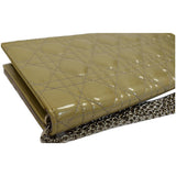 Christian Dior Quilted Patent Leather Lady Dior Clutch Bag