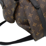 Louis Vuitton Christopher Monogram Macassar Canvas Backpack Bag Brown