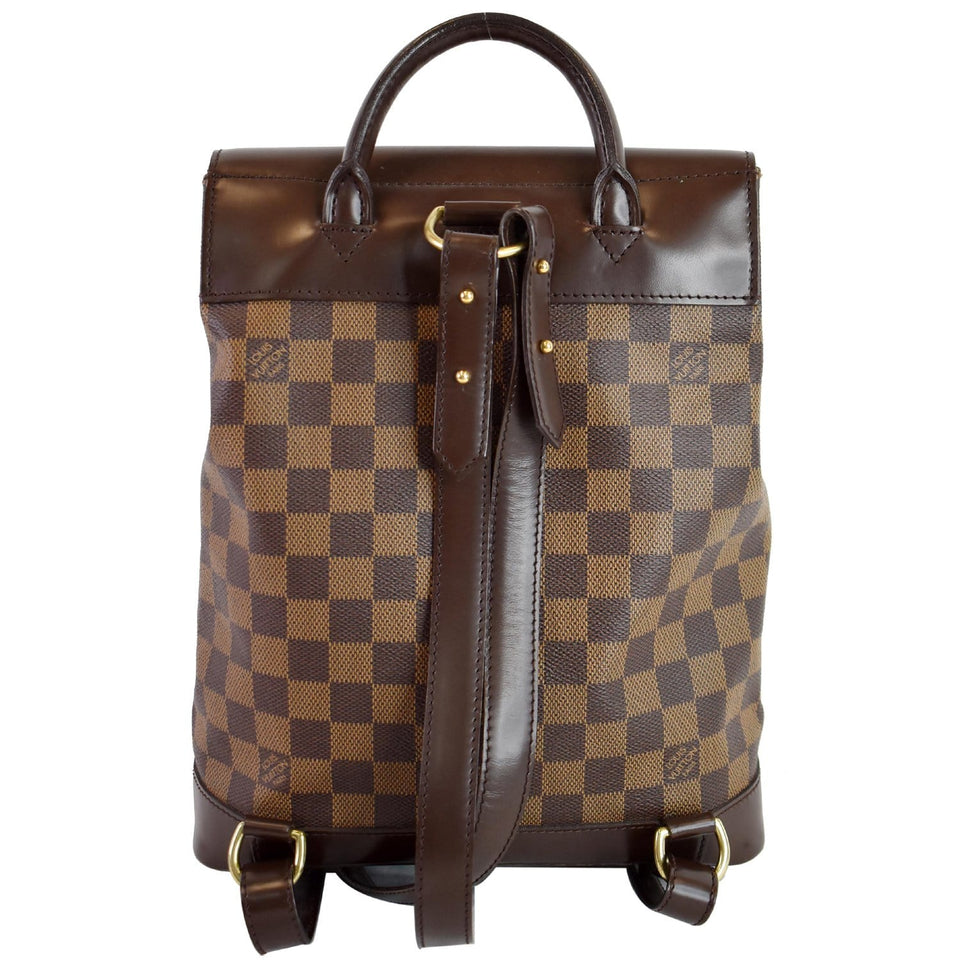 Louis Vuitton Soho Damier Ebene Backpack Bag Brown