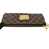 Louis Vuitton Eva Pochette Damier Ebene Clutch Crossbody Bag Brown