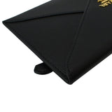 Prada Envelope Leather Clutch Wallet Black