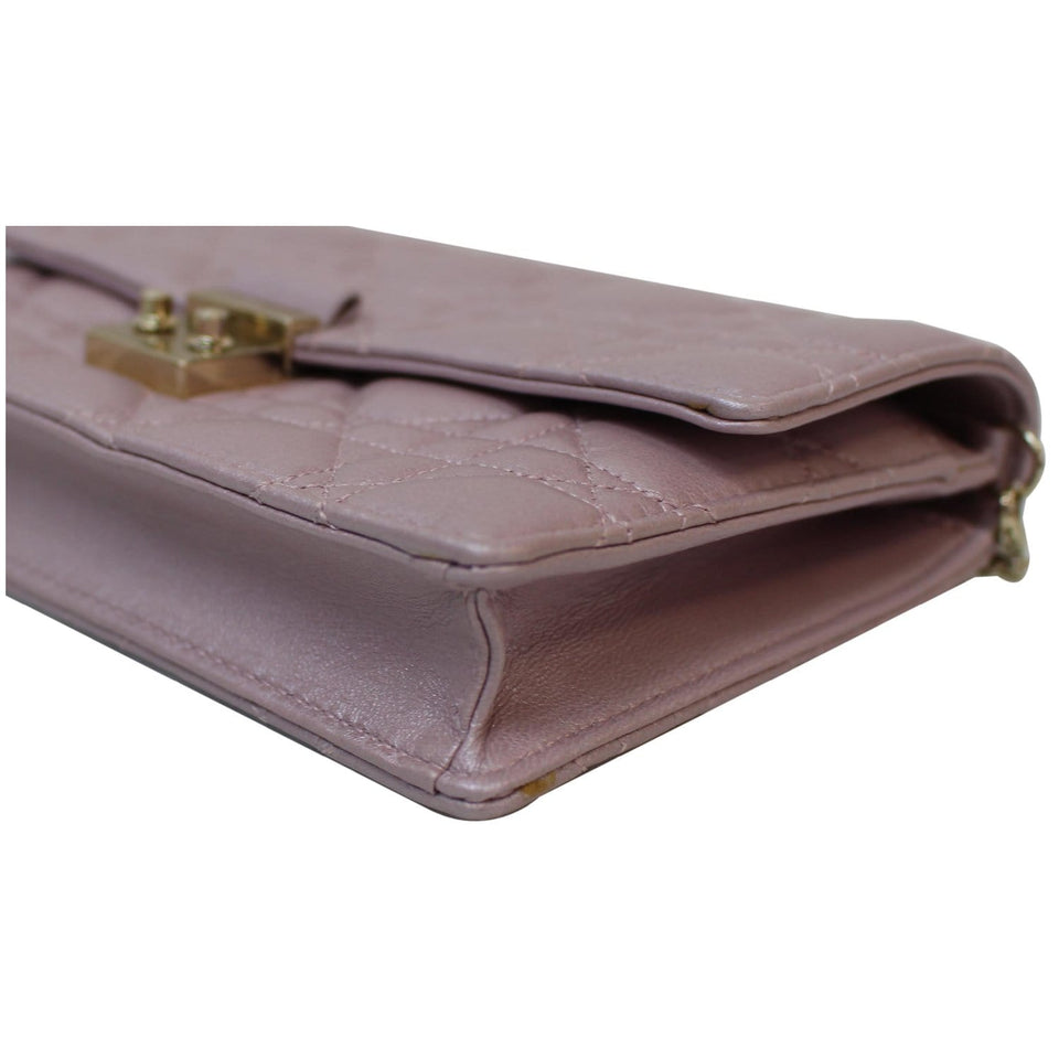 Christian Dior Miss Dior Promenade Wallet on Chain Crossbody Bag Light Pink