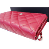 Chanel Wallet On Chain WOC Clutch Crossbody Bag Red
