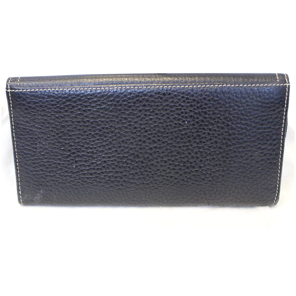 Christian Dior Saddle Leather Wallet Black