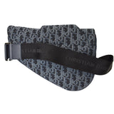Christian Dior Saddle Oblique Jacquard Crossbody Bag Black