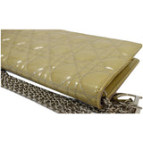 Christian Dior Quilted Patent Leather Lady Dior Clutch Bag