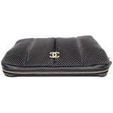 Chanel Large CC Zip Chain Lambskin Leather Wristlet Clutch Black - 20% OFF