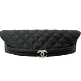 Chanel Timeless Caviar Quilted Leather Clutch Black