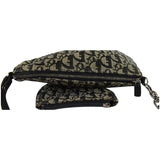 Christian Dior Mini Saddle Monogram Pochette Shoulder Bag Black