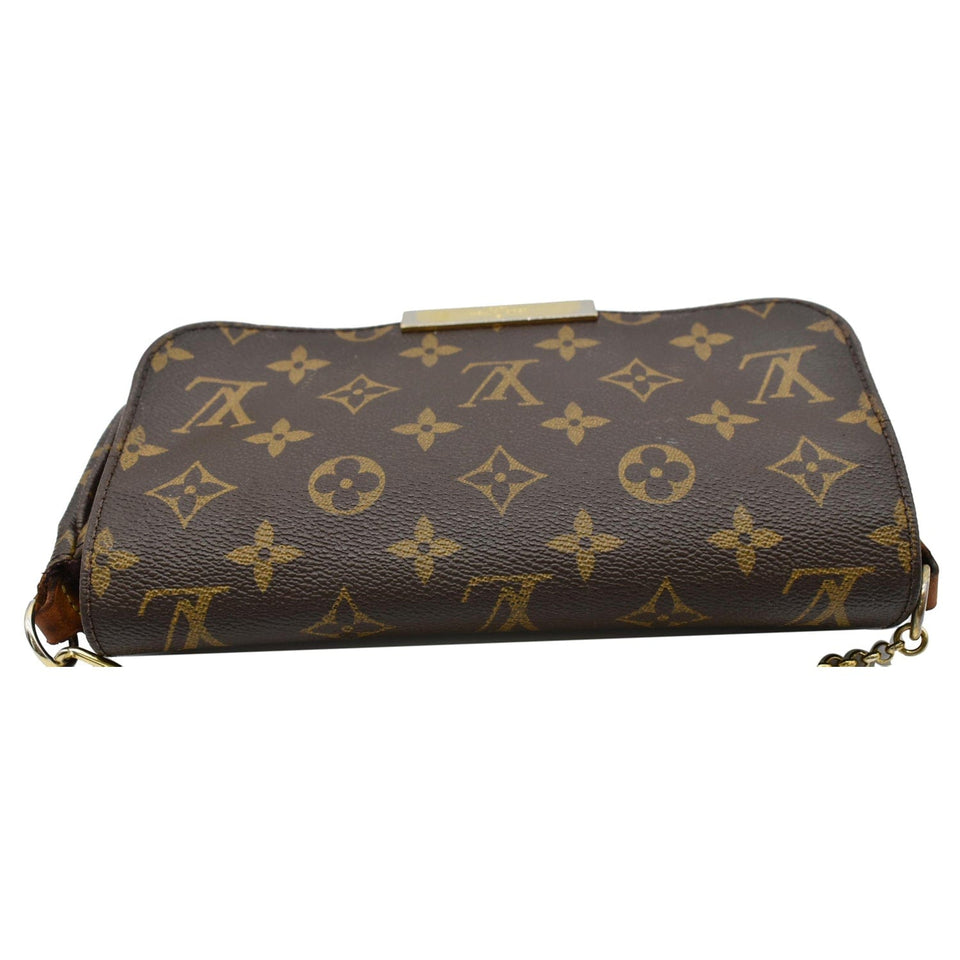 Louis Vuitton Favorite PM Monogram Canvas Clutch Bag Brown