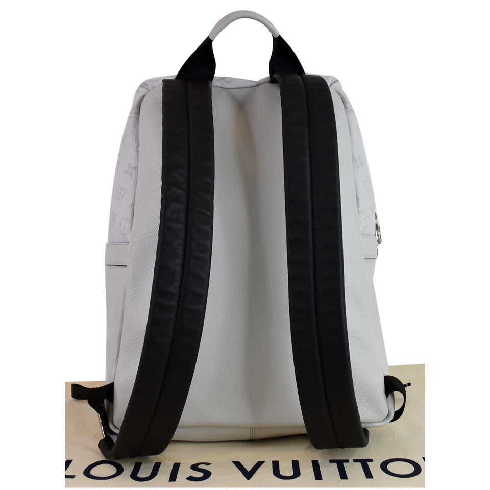 Louis Vuitton Discovery PM Taiga Monogram Leather Backpack White
