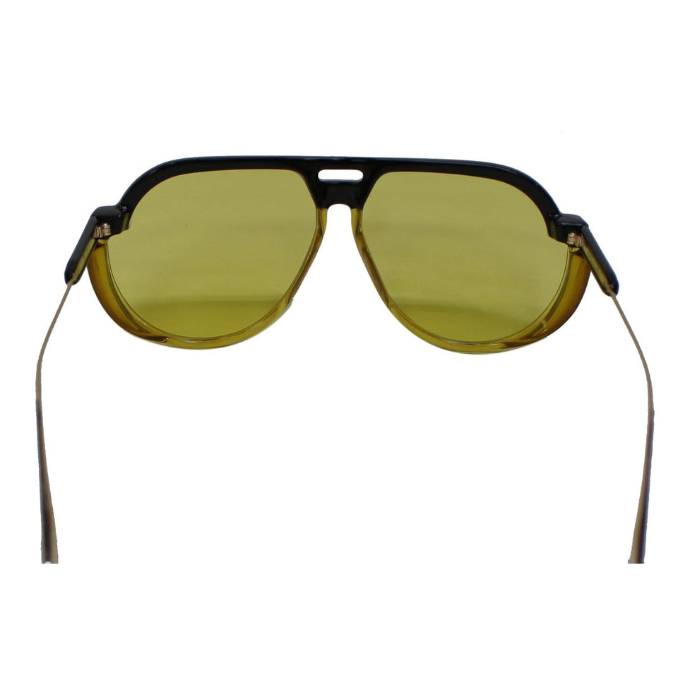 Christian Dior DiorCLUB3S-071C Black Yellow Sunglasses Yellow Lens