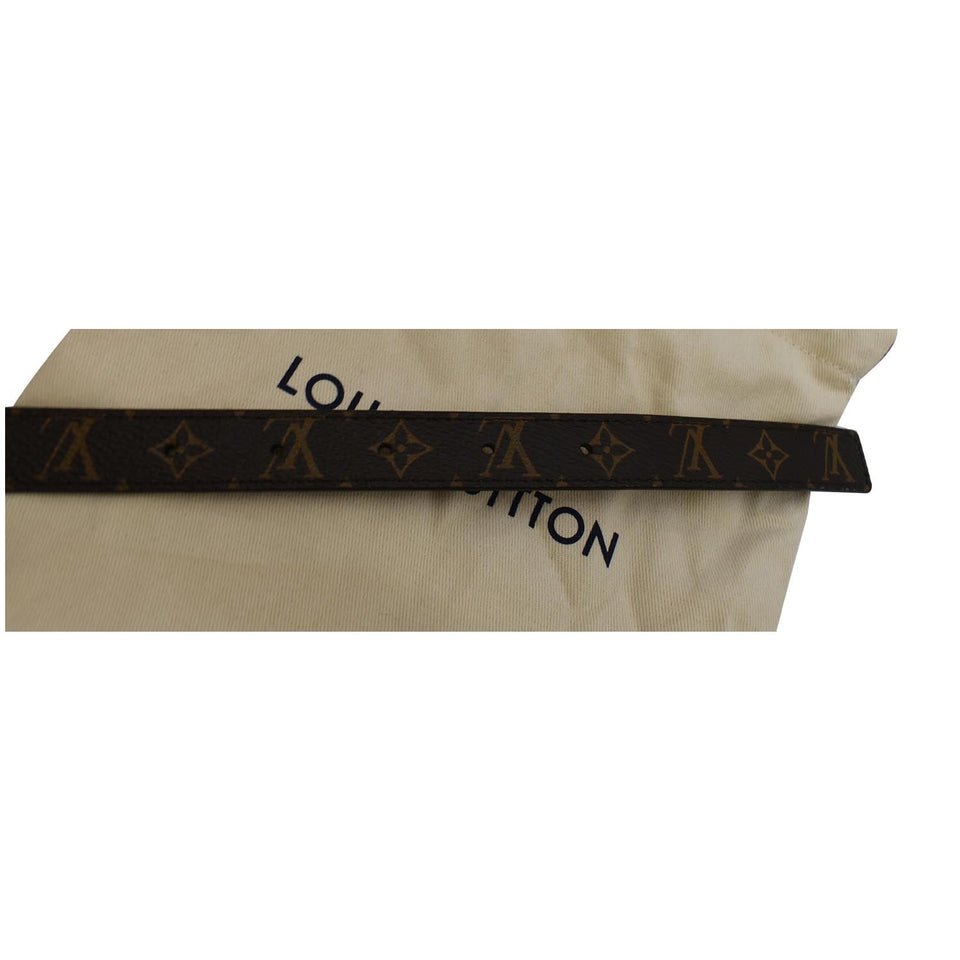 Louis Vuitton LV Initiales Monogram Canvas Belt Brown