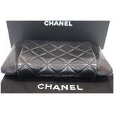 Chanel Timeless CC Lock Lambskin Leather Clutch Bag Black - 25% OFF